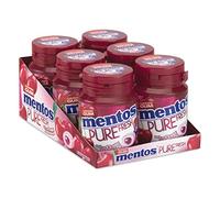 Mentos Gum Pure Fresh Cherry 6 x 30 pièces - Suikervrije kauwgom Verpakking van 6 potjes met30 goms à mâcher, gros thé extrait 360 g