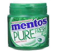 Mentos Pure Fresh Chewing Gum sans Sucres 50 Dragées 100 g - Lot de 6