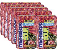 Mentos - Sour Gum Strawberry sans sucre - 10x 28er