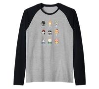 Menu à café Japonais Vintage Kawaii Cool Art Chat Manche Raglan
