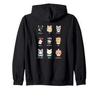 Menu à café Japonais Vintage Kawaii Cool Art Chat Sweat à Capuche