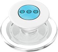 Menu Cercle - Sélectionner pour plus. Trois lignes, trois points PopSockets PopGrip pour MagSafe