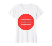 Menu Cercle - Sélectionner pour Plus. Trois Lignes, Trois Points T-Shirt Graphique avec Valeur, Femme, Blanc, L