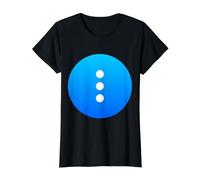 Menu Cercle - Sélectionner pour Plus. Trois Lignes, Trois Points T-Shirt Graphique avec Valeur, Femme, Noir, L