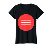 Menu Cercle - Sélectionner pour Plus. Trois Lignes, Trois Points T-Shirt Graphique avec Valeur, Femme, Noir, L