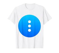 Menu Cercle - Sélectionner pour Plus. Trois Lignes, Trois Points T-Shirt Graphique avec Valeur, Homme, Blanc, L