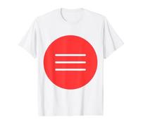 Menu Cercle - Sélectionner pour Plus. Trois Lignes, Trois Points T-Shirt Graphique avec Valeur, Homme, Blanc, L