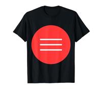 Menu Cercle - Sélectionner pour Plus. Trois Lignes, Trois Points T-Shirt Graphique avec Valeur, Homme, Noir, L