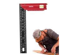 Menuiserie carrée de précision, équerre de menuiserie, jauge de marquage de règle de traçage | Outils multifonctionnels de travail du bois, règle de menuisier en alliage d'aluminium