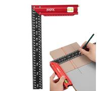 Menuiserie carrée de précision - Équerre pour menuiserie - Outil de mesure règle pour travailler le bois | Règle de précision multifonctionnelle, règle de charpentier en d'aluminium, H