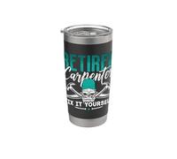 Menuisier à la retraite Fix It Yourself Fabricant de meubles Menuisier Gobelet isotherme en acier inoxydable double paroi