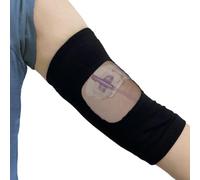 MENURSY PICC Line - Housse de protection avec fenêtre de visualisation en maille, manchon de protection pour ligne supérieure ou inférieure du bras, joint en silicone antidérapant à l'intérieur