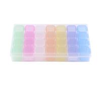 MENWEN 28 Compartiments Diamant Broderie Boîte Organisateur Removable Transparent Plastique Bijoux Nail Art Strass Paillettes Perle Boucle d'oreille Pilule DIY Artisanat Storage Box