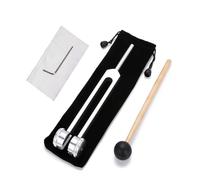 MenYiYDS 1 Pcs Le Diapason en métal de 128 Hz fournit Une réponse en fréquence précise. Il est livré avec Un Marteau en Silicone, Un Outil de réparation et Un Sac en Velours pour Chiffon de Nettoyage