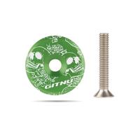 MenYiYDS 1 pièce Bouchon de Potence VTT, Élégant, Tige de Casque, Alliage Vélo, Capot Supérieur de Fourche Avant, pour Vélo de Route, Cyclocross, VTT et Highway Bicycle(vert)