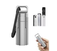 MenYiYDS 1 pièce étuis de transport en alliage d'aluminium compatible avec Ledger Nano X/S Plus,pour YubiKey USB 5 5C NFC, étanche et résistant aux chocs, étui sécurisé crypto-monnaie froide (gris)