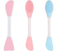 Menyiyds - 3 Pièces Pinceau Masque 2 En 1, Pinceau Masque En Silicone Et Pinceau De Maquillage Plus Doux, Pinceau Nettoyant, Boue, Argile, Applicateur De Beurre Corporel Pour Masque Mélangé Au Charbon