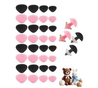 MenYiYDS 32 Pièces Nez de Sécurité Amigurumi, D Type Plastique Nez de Securite, Nez de Sécurité pour Amigurumi Crochet Poupées Artisanales Animaux en Peluche et Ours en Peluche
