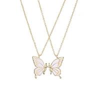 MenYiYDS Collier d'amitié Best Friends pour 2 filles, colliers papillon assortis longue distance Bff bijoux cadeaux pour femmes amis cadeau d'anniversaire (doré)