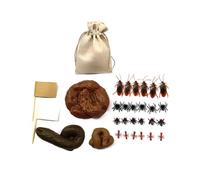 MenYiYDS Faux Caca,Caca en Plastique Fausse Crotte Merde, Caca Extensible Amis De Merde Farce Et Attrape, Livré avec Un Sac à Cordon, pour Le Poisson d'Avril d'Halloween, prank