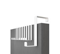 Menz Appendiabiti da Porta - 10 pezzi ganci appendiabiti appendi abiti per porte 36mm, bianchi - attaccapanni da porta crochets de porte XXL budget blanc - lot de 10 ES
