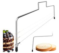 Menz coupe-tarte, inox - 32 cm coupe-fond de tarte réglable en hauteur - coupe-tarte avec fil de scie à tarte dentelé - coupe-tarte fonctionnel en remplacement du couteau à tarte
