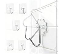 Menz Lot de 6 crochets adhésifs extra forts, antirouille, rotatifs à 180°, pour cuisine, salle de bain, mur, plafond et décorations de Noël