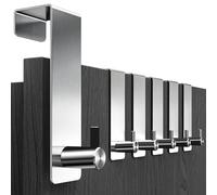 Menz Lot de 6 crochets de porte - En acier inoxydable - À suspendre - Robuste - À suspendre comme porte-manteau flexible