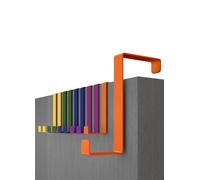 Menz Perchero puerta - 10 piezas ganchos de couleurs con almohadillas de fieltro 36mm - colgador puerta utilizable en ambos lados - percha Puerta crochet de porte XXL budget multicolore - Lot de 10 ES