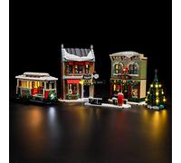 MENZAVA Kit d'éclairage LED Compatible avec Lego 10308 La Grande Rue décorée pour Les fêtes Icons - Jeu de lumière pour Modèle de Blocs de Construction (Modèle Non Inclus)