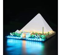 MENZAVA Kit d'éclairage LED Compatible avec Lego 21058 La Grande Pyramide de Gizeh Architecture - Jeu de lumière pour Modèle de Blocs de Construction (Modèle Non Inclus)