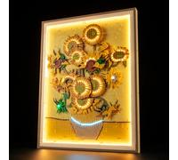 MENZAVA Kit d'éclairage LED Compatible avec Lego 31215 Vincent Van Gogh Les Tournesols Art - Jeu de lumière LED pour Modèle de Blocs de Construction (Modèle Non Inclus)