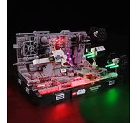 MENZAVA Kit d'éclairage LED Compatible avec Lego 75329 Diorama de la Poursuite dans Les tranchées de l’Étoile de la Mort - Jeu de lumière pour Modèle de Blocs de Construction (Modèle Non Inclus)