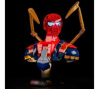 MENZAVA Kit d'éclairage LED Compatible avec Lego Buste d’Iron Spider-Man 76326 - Jeu de lumière LED pour Modèle de Blocs de Construction (Modèle Non Inclus)