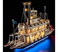 MENZAVA Kit d'éclairage LED Compatible avec Lego Le Bateau à Vapeur du Mississippi Ideas 21356 - Jeu de lumière LED pour Modèle de Blocs de Construction (Modèle Non Inclus)