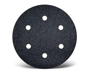 MENZER Black Disques abrasifs auto-agrippants, 150 mm, 6 trous, p. Ponceuses excentriques, Carbure de silicium (Lot de 50) G120