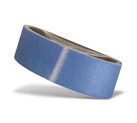 MENZER Blue Bandes abrasives, 533 x 75 mm, p. Ponceuses à bande portatives, Corindon de zirconium (Lot de 10) G120