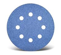 MENZER Blue Disques abrasifs auto-agrippants, 125 mm, 8 trous, p. Ponceuses excentriques, Corindon de zirconium (Lot de 25) G120