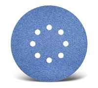 MENZER Blue Disques abrasifs auto-agrippants, 150 mm, 8 trous, p. Ponceuses excentriques, Corindon de zirconium (Lot de 25) G40