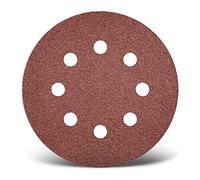 MENZER Red Disques abrasifs auto-agrippants, 125 mm, 8 trous, p. Ponceuses excentriques, Corindon normal (Lot de 25) G24