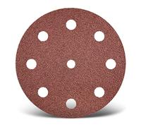 MENZER Red Disques abrasifs auto-agrippants, 125 mm, 9 trous, p. Ponceuses excentriques, Corindon normal (Lot de 50) G120