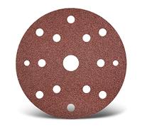 MENZER Red Disques abrasifs auto-agrippants, 150 mm, 15 trous, p. Ponceuses excentriques, Corindon normal (Lot de 50) G60