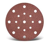 MENZER Red Disques abrasifs auto-agrippants, 150 mm, 17 trous, p. Ponceuses excentriques, Corindon normal (Lot de 50) G120