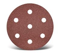 MENZER Red Disques abrasifs auto-agrippants, 90 mm, 7 trous, p. Ponceuses excentriques, Corindon normal (Lot de 50) G240