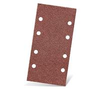 MENZER Red Feuilles abrasives auto-agrippantes, 186 x 93 mm, 8 trous, p. Ponceuses vibrantes, Corindon normal (Lot de 50) G120