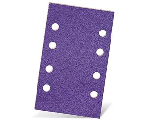 MENZER Titanium HD Feuilles abrasives auto-agrippantes, 133 x 80 mm, 8 trous, p. Ponceuses vibrantes, Mix céramique (Lot de 50) G100