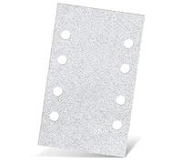 MENZER White Feuilles abrasives auto-agrippantes, 133 x 80 mm, 8 trous, p. Ponceuses vibrantes, Corindon normal (Lot de 50) G180