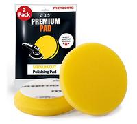 menzerna 2 tampons de polissage de qualité supérieure de 8,9 cm - Coupe moyenne pour polissage fin moyen - Coussinets de réparation et de détails avec bord de sécurité et fixation Velcro - Lavables et