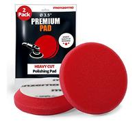 menzerna 2 tampons de Polissage de qualité supérieure de 8,9 cm pour la réparation des Rayures, la réparation du Corps et Les détails avec Bord de sécurité et Fixation Velcro, lavables et durables