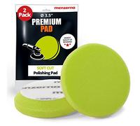 menzerna 2 tampons de Polissage de qualité supérieure de 8,9 cm - Tampon de Finition Haute Brillance - Polissage et Polissage du Corps - avec Bord de sécurité - Fixation Velcro - Lavable et Durable